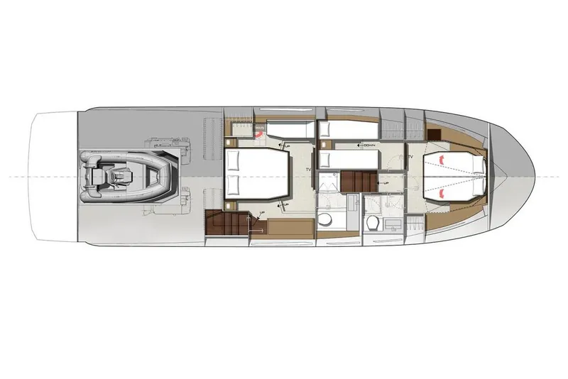 Slide: The Image of Manufacturer Provided Image: Floor plan of 2022 Prestige 520 S yacht, showcasing interior layout and design. - 7