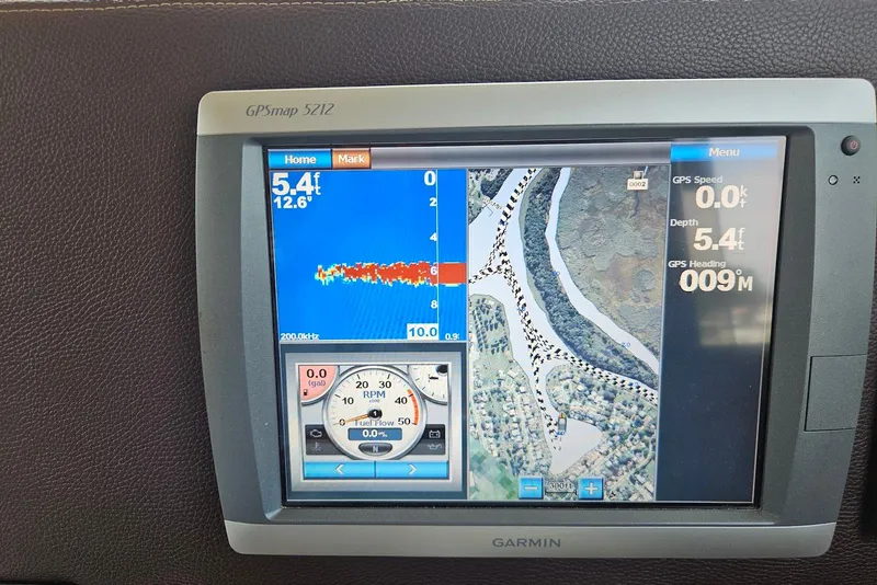 Slide: The Image of Garmin GPSmap 5212 displaying navigation data on a 2013 Cutwater 28 boat. - 20