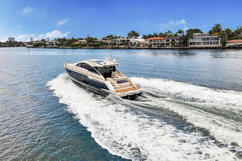 Slide: The Image of Luxury Fairline Targa 58 yacht cruising on a scenic waterway, 2012 model. - 19