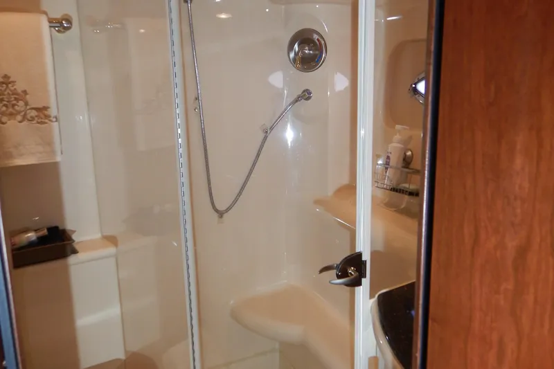 Slide: The Image of Luxurious shower in 2008 Meridian 411 Sedan yacht bathroom. - 32
