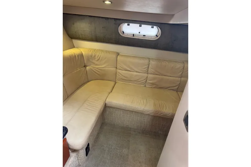 Slide: The Image of Interior of 2008 Formula 37 Performance Cruiser with beige leather seating. - 25