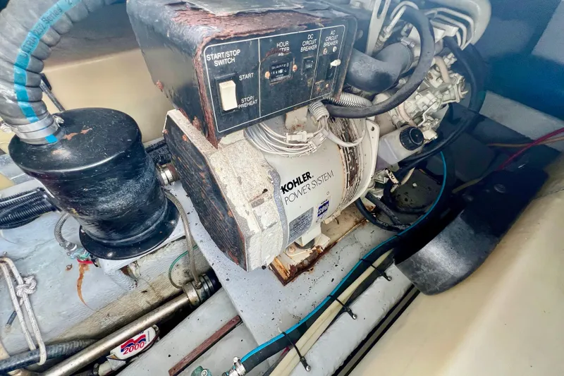 Slide: The Image of Engine room of a 1999 Mainship 350 Trawler with Kohler power system. - 51
