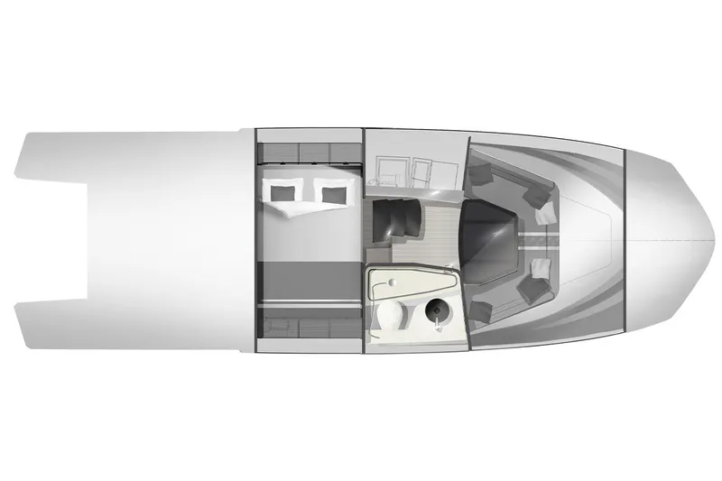 Slide: The Image of Manufacturer Provided Image: Top view layout of 2025 Galeon 335 GTO yacht interior design. - 7