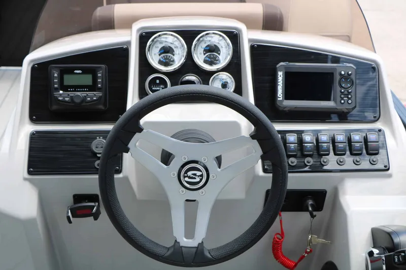 Slide: The Image of Sylvan Mirage 820 CLZ DH Premium Pontoon Includes Custom Trailer 2026 - 32