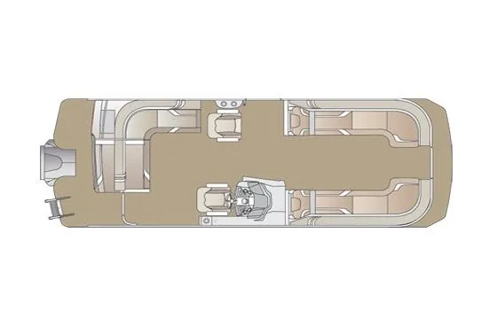 Slide: The Image of Manufacturer Provided Image: Top view layout of 2021 Crest Caribbean LX 250 SLS pontoon boat. - 15