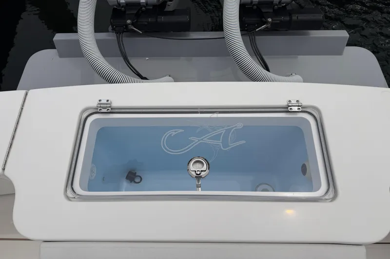 Slide: The Image of Livewell on 2024 Albemarle 30 Express boat, featuring sleek design and functionality. - 15