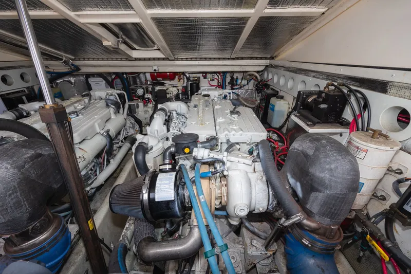 Slide: The Image of Engine room of a boat with complex machinery and pipes. - 38