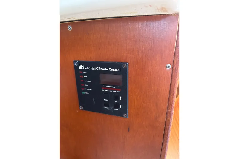 Slide: The Image of Coastal Climate Control panel on 1999 Island Packet 45 yacht interior. - 6