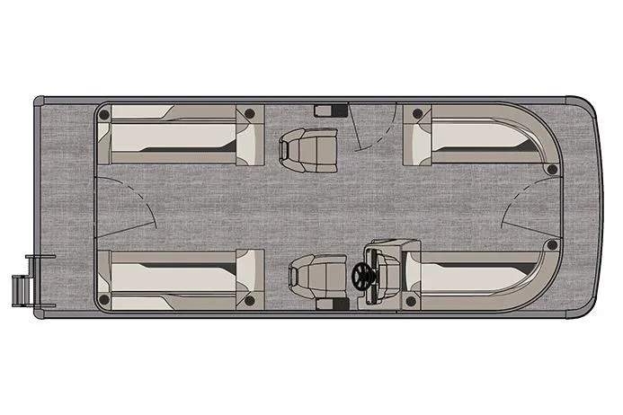 Slide: The Image of Manufacturer Provided Image: 2026 Tahoe Pontoon Sport 85 Quad Lounger 23 floor plan, featuring spacious seating layout. - 2