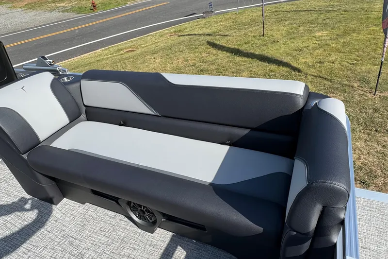 Slide: The Image of 2026 Tahoe Pontoon Sport 85 Quad Lounger 23, featuring sleek, modern seating design. - 5