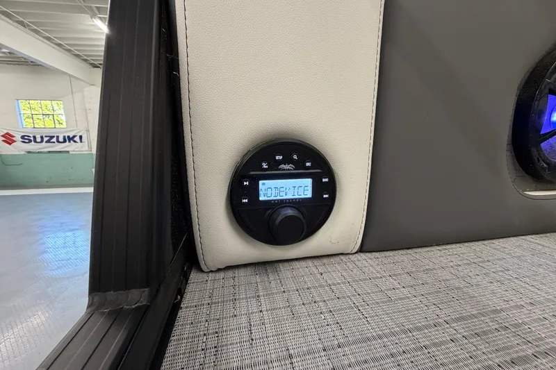 Slide: The Image of Audio control panel in 2026 South Bay 525SB2 boat interior, featuring modern design elements. - 19