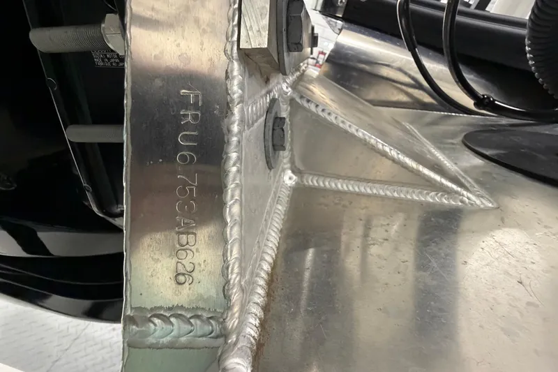 Slide: The Image of Close-up of South Bay 525SB2 2026 model, showcasing detailed metalwork and serial number. - 20