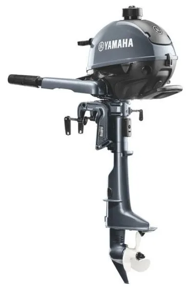 Slide: The Image of Yamaha outboard motor F2.5LMHB, 2022 model, compact and portable, ideal for small boats. - 2