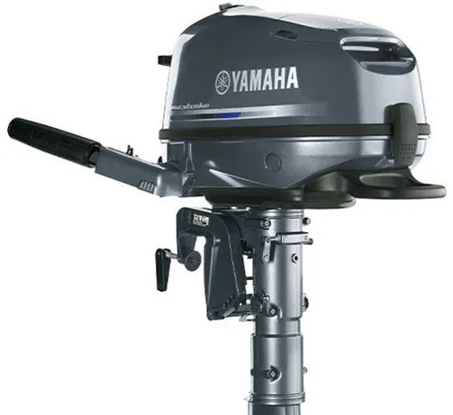 The Image of A Yamaha outboard motor, model F6SMHA, year 2024, in gray color. - 1