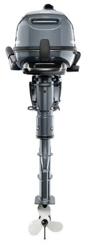 Slide: The Image of Yamaha F6SMHA 2024 outboard motor, compact and efficient, featuring a three-blade propeller. - 4