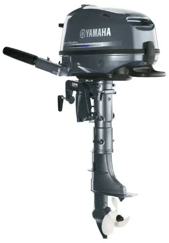 Slide: The Image of Yamaha F6LMHA 2022 outboard motor, compact and portable, ideal for small boats. - 2
