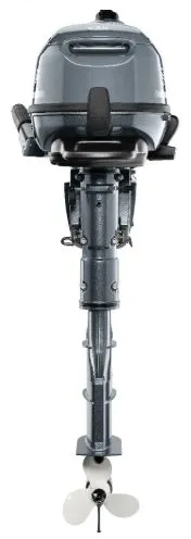 Slide: The Image of Yamaha outboard motor F6LMHA, 2022 model, in gray, featuring a propeller and handle. - 4