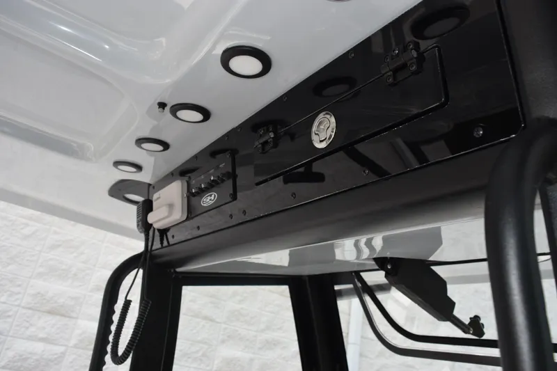 Slide: The Image of 2026 Sea Hunt Gamefish 28 Coffin Box console with modern controls and sleek design. - 11