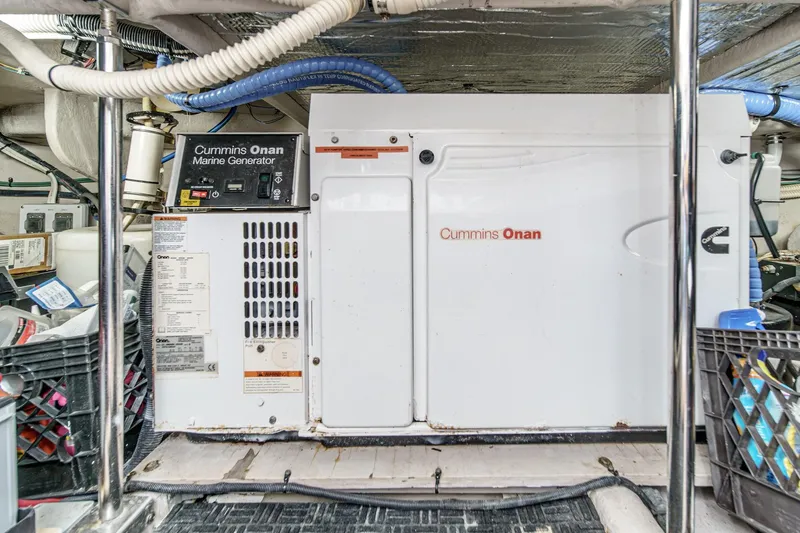 Slide: The Image of Cummins Onan marine generator in 2008 Sea Ray 58 Sedan Bridge engine room. - 24