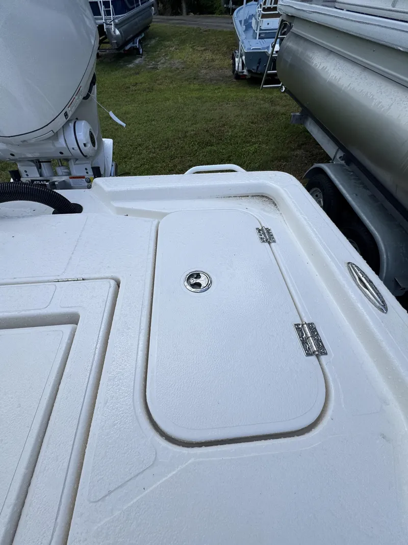 Slide: The Image of Close-up of a boat deck with a locked hatch and surrounding details. - 39