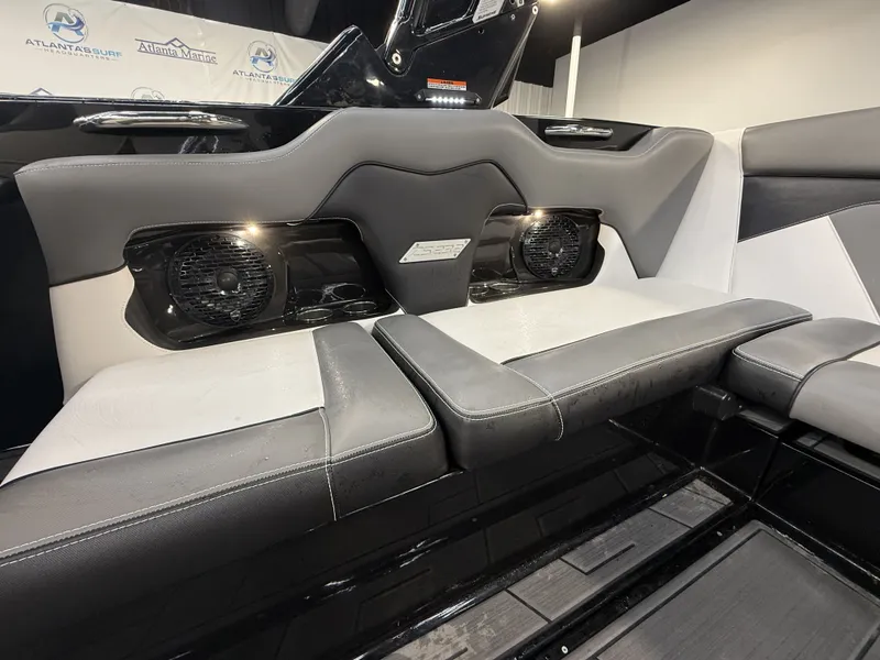 Slide: The Image of Interior of the 2020 Supreme ZS 232 with modern speakers and stylish seating. - 12
