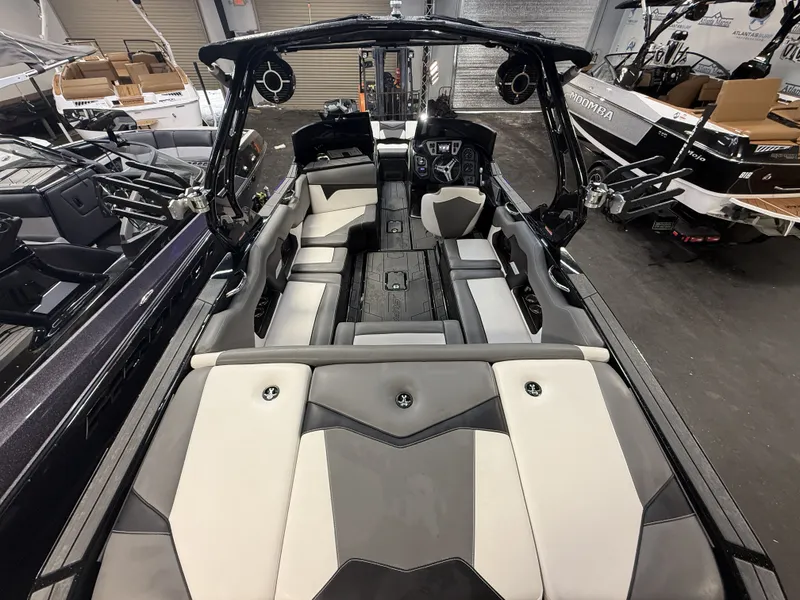 Slide: The Image of Interior view of a 2020 Supreme ZS 232 boat with modern seating and helm console. - 8