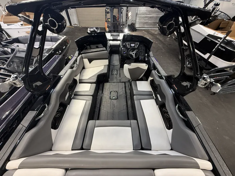 Slide: The Image of Interior view of a 2020 Supreme ZS 232 boat with modern seating and helm console. - 9