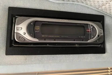 Slide: The Image of Sony car stereo installed in a 1989 Sea Ray 300 Sundancer boat. - 6