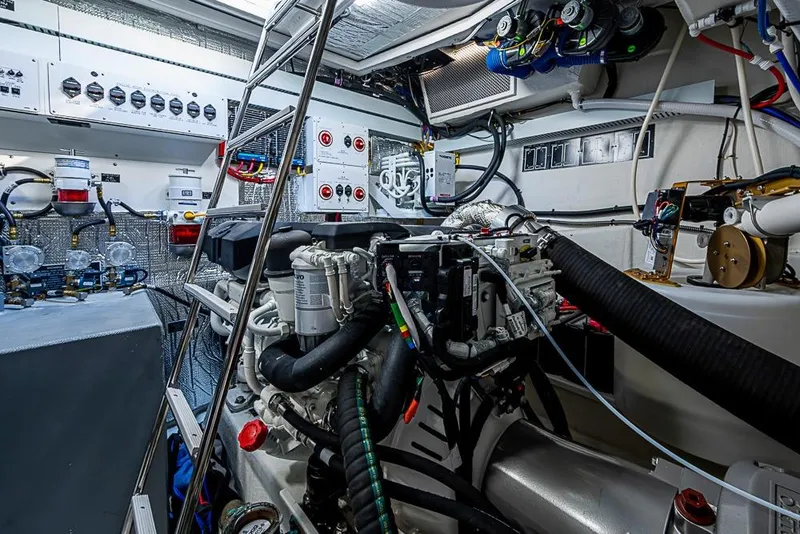 Slide: The Image of Engine room of 2025 Cruisers Yachts 50 Cantius, showcasing advanced mechanical systems. - 66