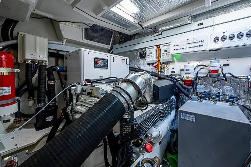 Slide: The Image of Engine room of 2025 Cruisers Yachts 50 Cantius, showcasing advanced mechanical systems. - 67