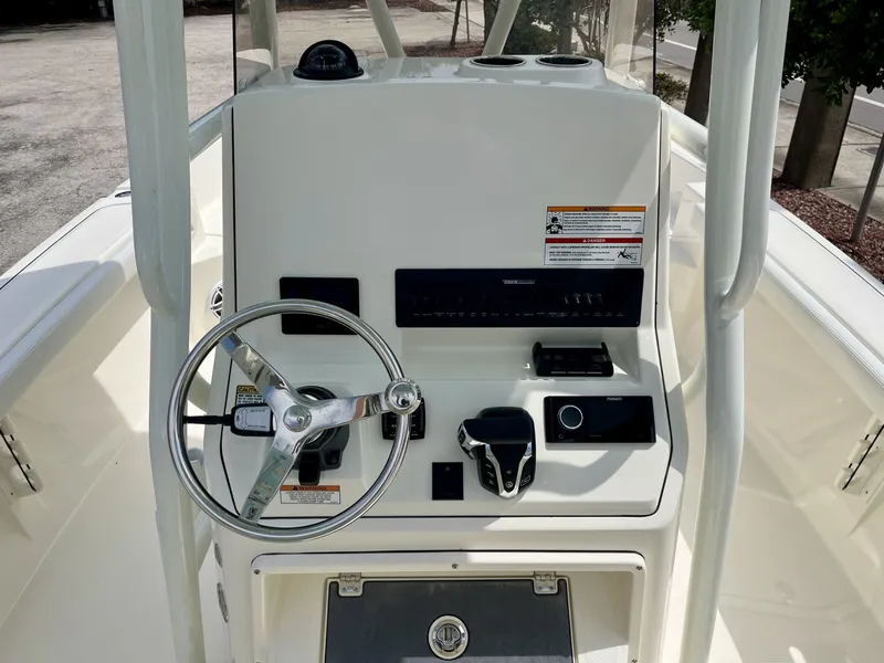 Slide: The Image of Helm of a Pathfinder 2400 Hybrid with steering wheel and instruments. - 11