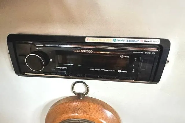 Slide: The Image of Kenwood stereo system in 1989 Carver 32 Aft Cabin Motor Yacht interior. - 25