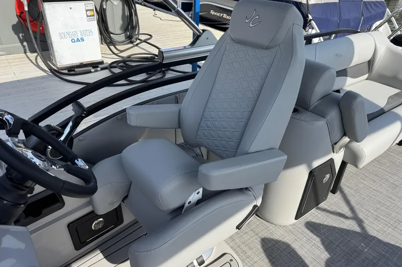 Slide: The Image of Luxury seating on 2026 JC Neptoon Sport 23TT DSL boat, featuring sleek design and comfort. - 14