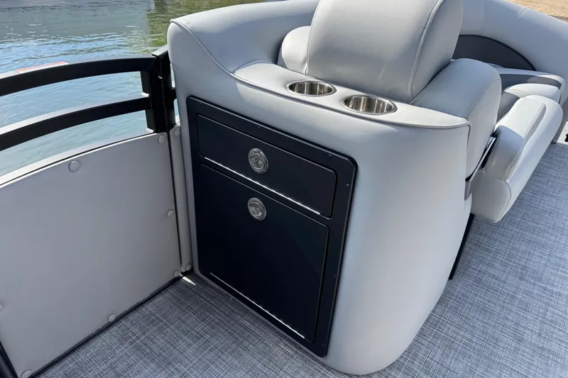 Slide: The Image of Luxury seating with cup holders on 2026 JC Neptoon Sport 23TT DSL boat. - 9