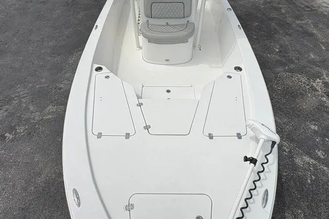 Slide: The Image of 2016 Sportsman Tournament 234 Bay Boat with spacious deck and seating. - 17