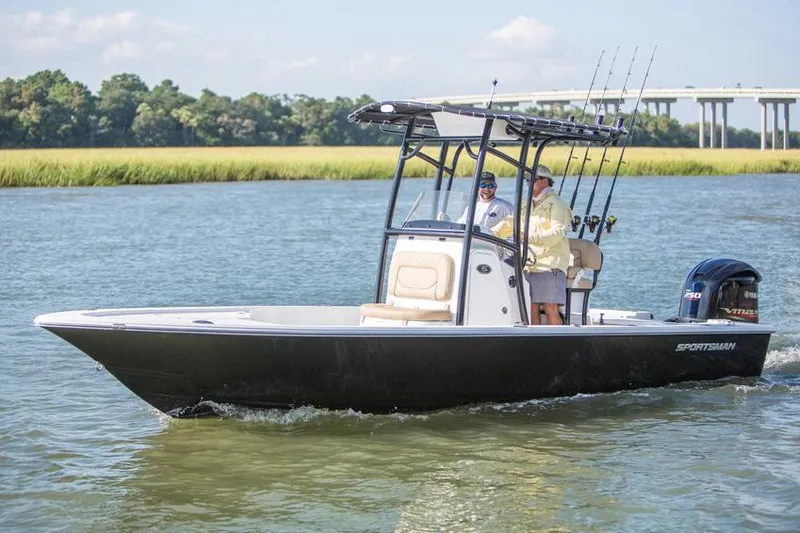 The Image of Manufacturer Provided Image: 2016 Sportsman Tournament 234 Bay Boat cruising on a river with two people onboard. - 21