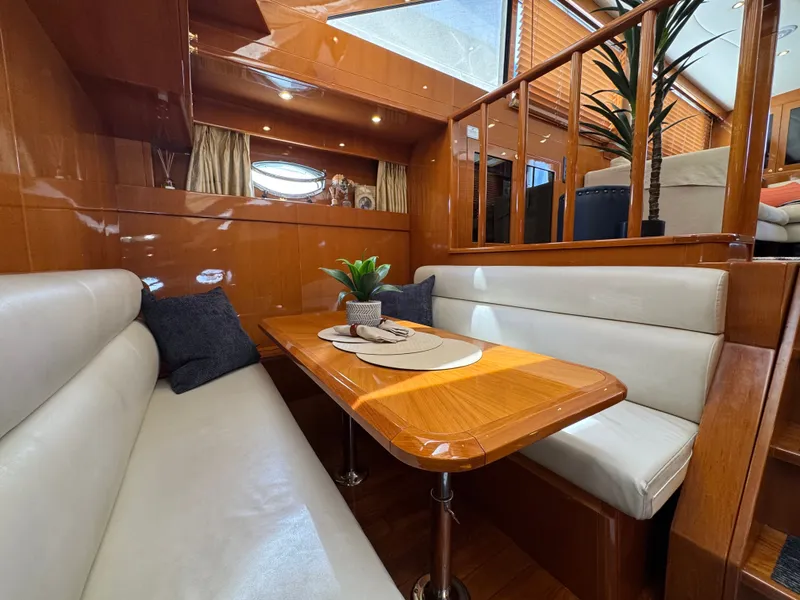 Slide: The Image of Interior of the 2002 Jefferson Rivanna 50 Sundeck MY with an elegant seating area. - 36