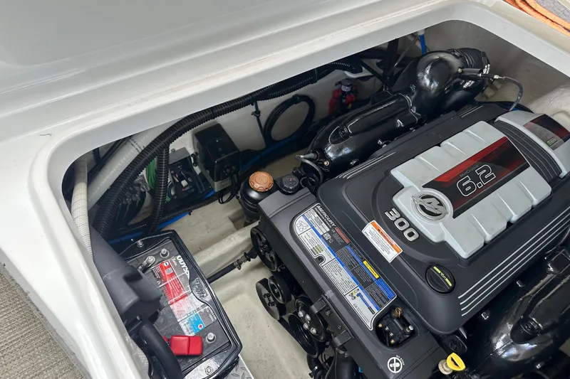 Slide: The Image of Engine compartment of a 2018 Formula 290 Bowrider with a 6.2-liter engine and battery. - 8