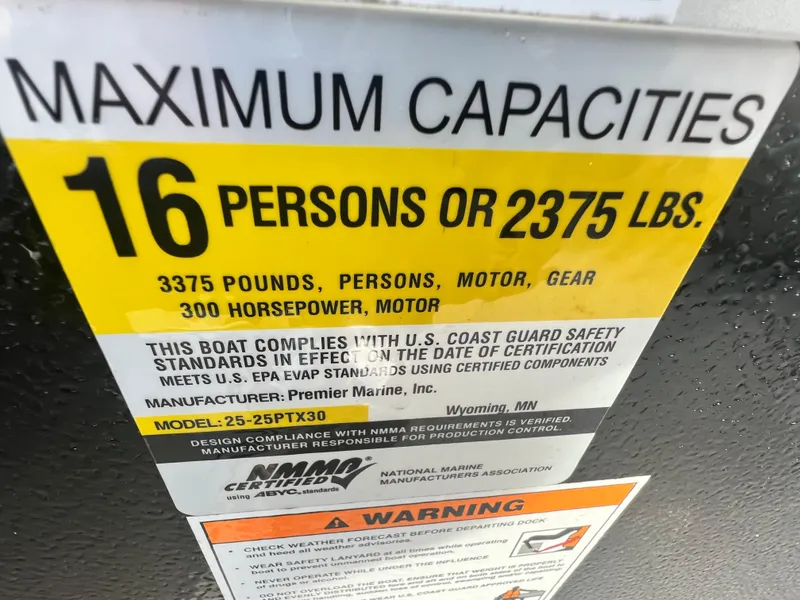 Slide: The Image of Capacity sign: 16 persons or 2375 pounds maximum. - 10