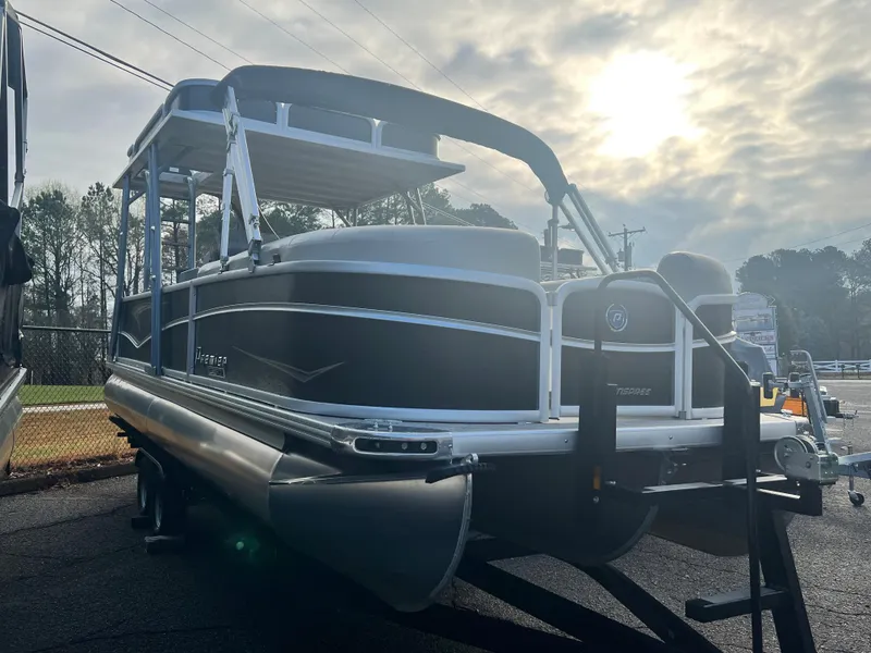 Slide: The Image of 2020 Premier 240 SunSpree Water Slide on a trailer, ready for adventure. - 3