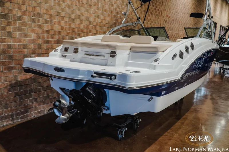 Slide: The Image of 2011 Chaparral 246 SSi boat displayed indoors at Lake Norman Marina. - 7