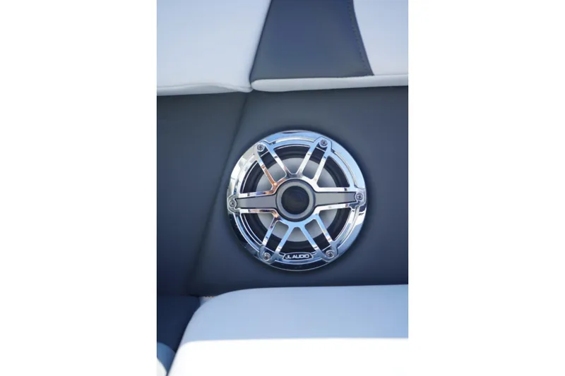 Slide: The Image of Speaker detail on 2025 Chaparral 270 OSX boat interior. - 23