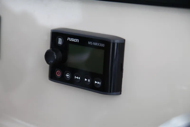 Slide: The Image of Fusion MS-NRX300 stereo control on 2019 Boston Whaler 380 Outrage boat. - 10