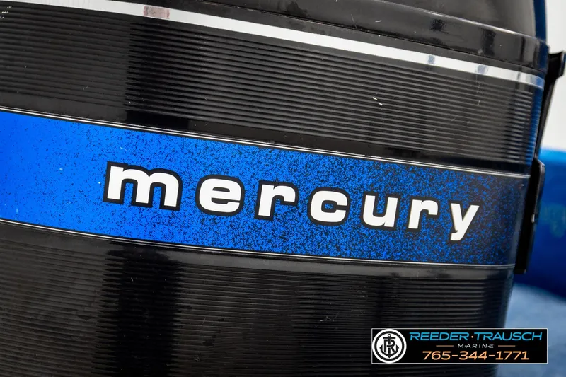 Slide: The Image of Close-up of a Mercury engine on a 1980 Ranger 175 VS boat. - 38