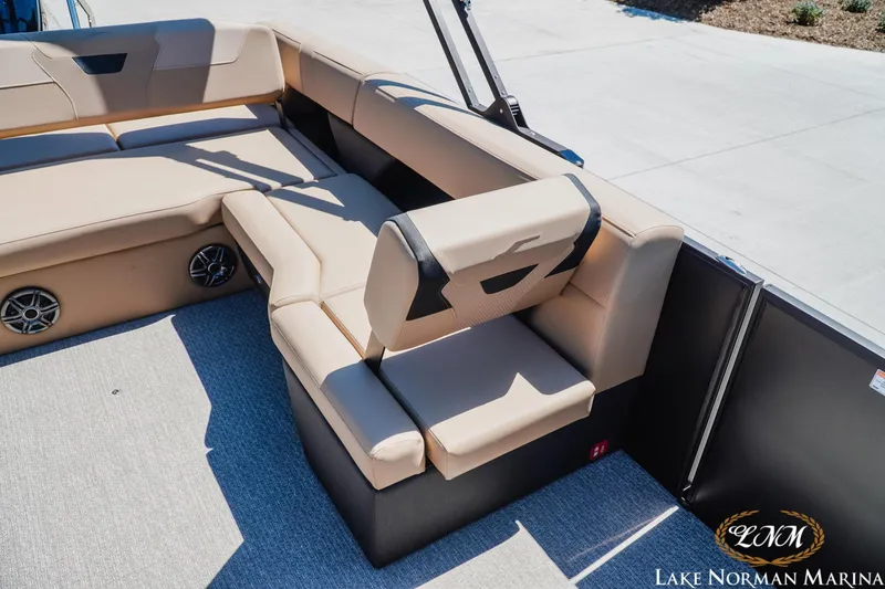Slide: The Image of Luxurious seating on 2026 Evotti 523CS boat at Lake Norman Marina. - 20