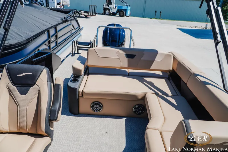 Slide: The Image of Luxurious seating on 2026 Evotti 523CS boat at Lake Norman Marina. - 19
