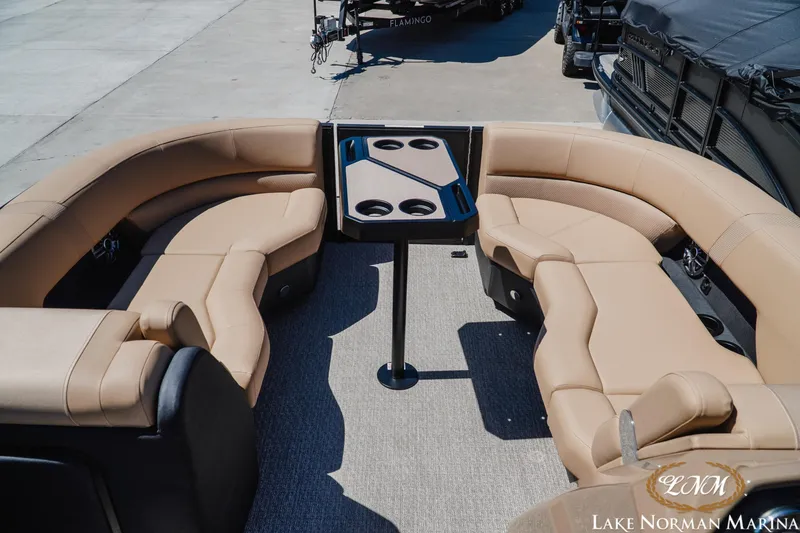 Slide: The Image of Luxurious seating area on 2026 Evotti 523CS boat at Lake Norman Marina. - 13