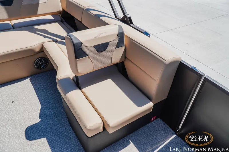 Slide: The Image of Luxurious seating on 2026 Evotti 523CS boat at Lake Norman Marina. - 21