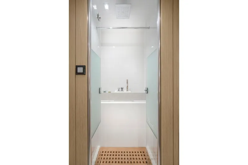 Slide: The Image of Luxurious shower in Privilege Signature 510 yacht, year 2025. - 46