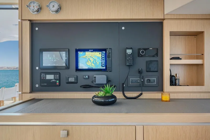 Slide: The Image of Navigation system on Privilege Signature 510 yacht, year 2025. - 14
